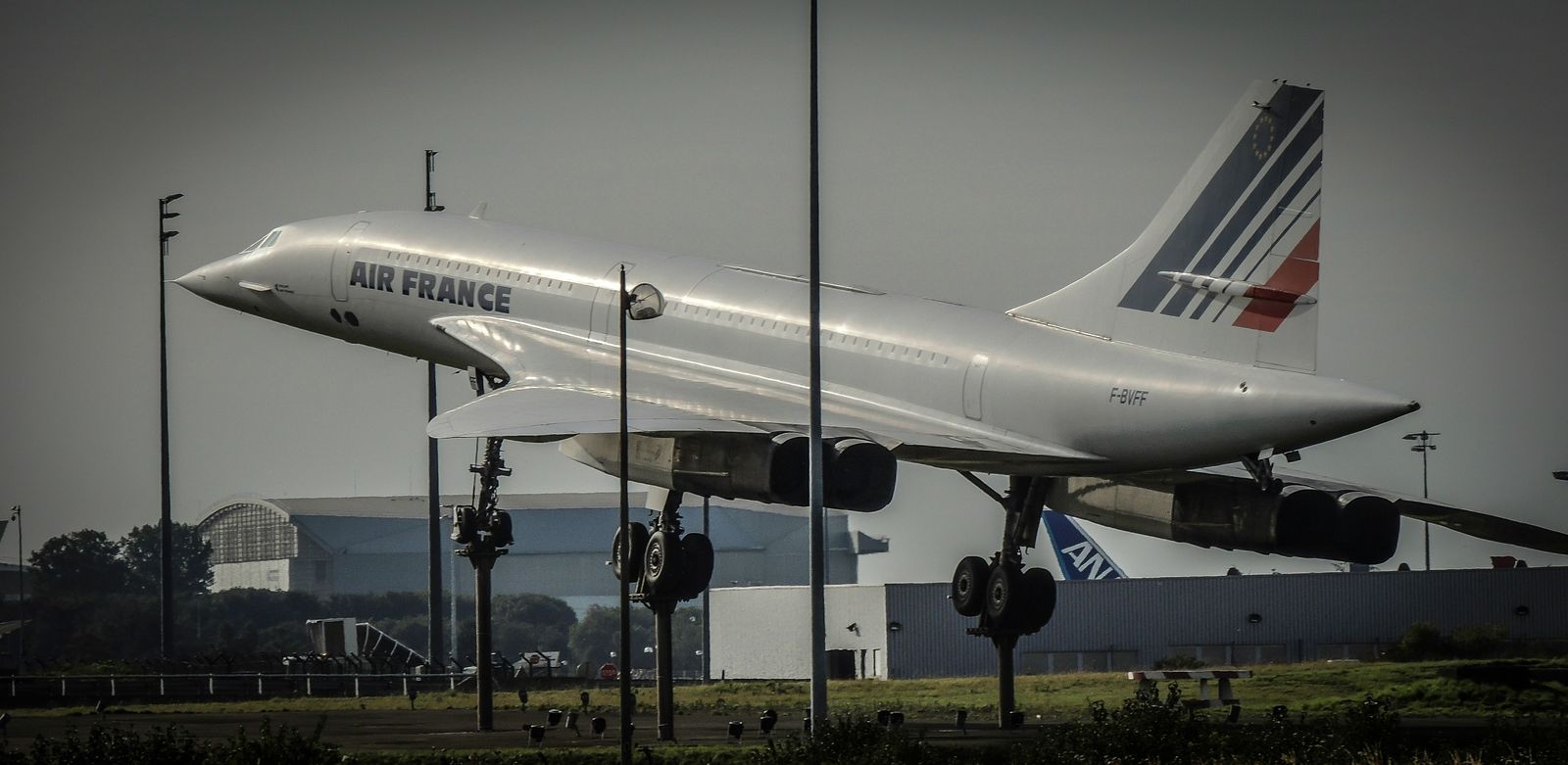 Concorde, the Anglo-French supersonic airliner, in flight