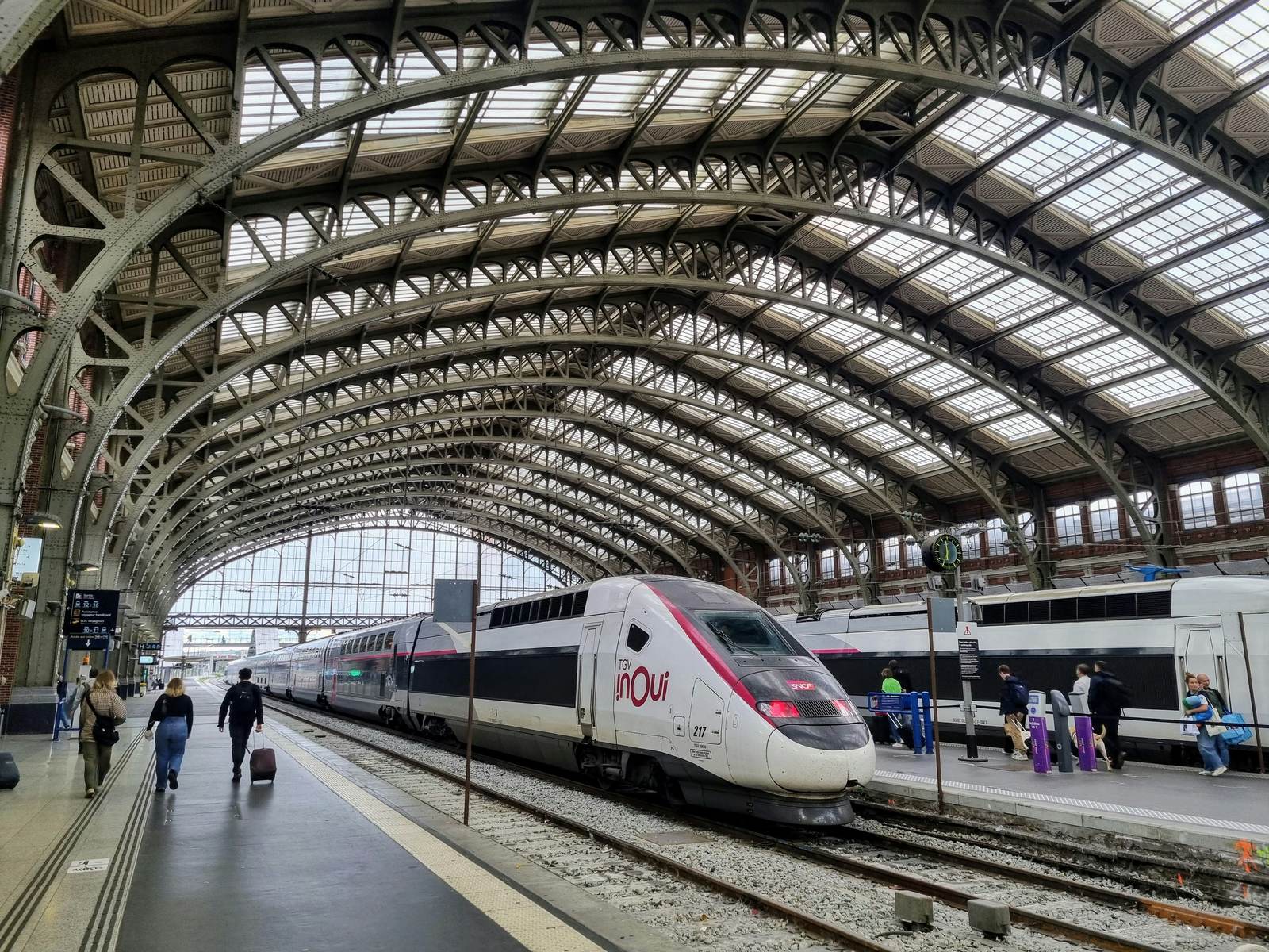 A TER regional train at a small French country station